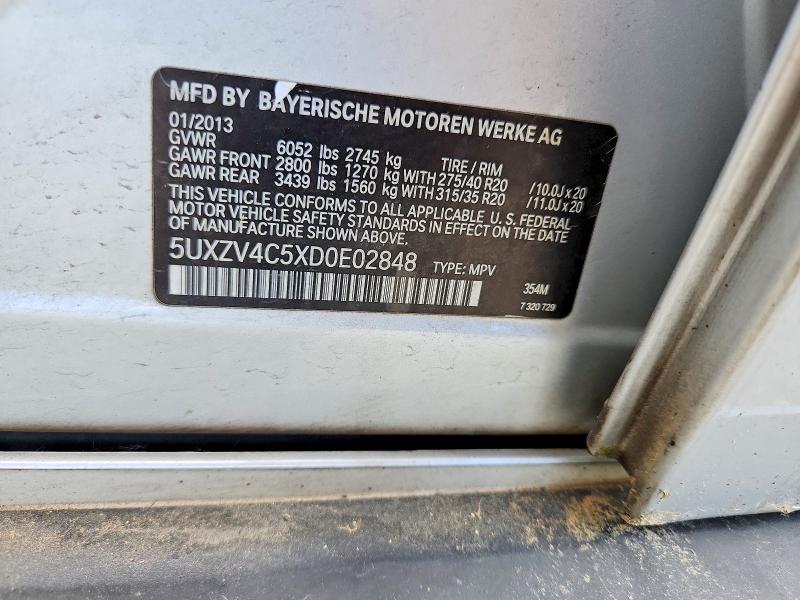 Продажа на аукционе авто 2013 Bmw X5, vin: 5UXZV4C5XD0E02848, номер лота: 57766086