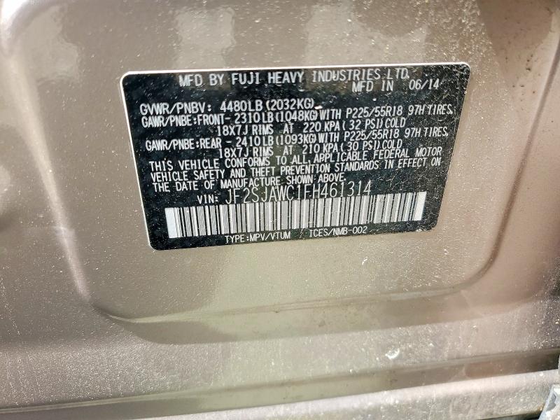 Продаж на аукціоні авто 2015 Subaru Forester, vin: JF2SJAWC1FH461314, номер лоту: 57013196