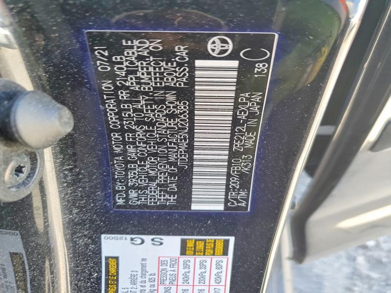Продаж на аукціоні авто 2022 Toyota Corolla, vin: JTDEPMAE5NJ206385, номер лоту: 55731456