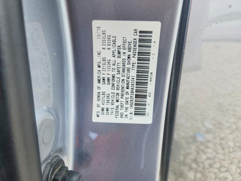 2017 Honda Accord მანქანა იყიდება აუქციონზე, vin: 1HGCR2F58HA083041, აუქციონის ნომერი: 57703096
