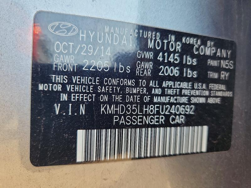 Продажа на аукционе авто 2015 Hyundai Elantra Gt, vin: KMHD35LH8FU240692, номер лота: 58745636