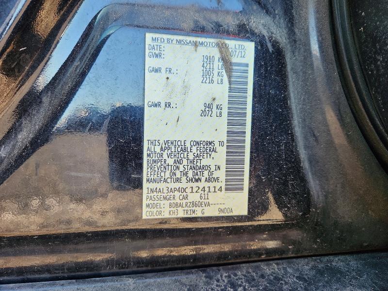 Aukcja sprzedaży 2013 Nissan Altima, vin: 1N4AL3AP4DC124114, numer aukcji: 58504016