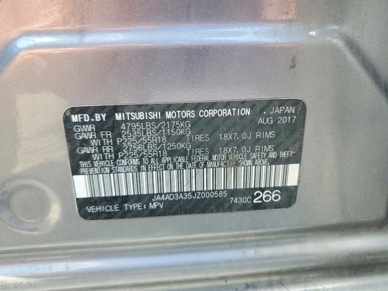 Aukcja sprzedaży 2018 Mitsubishi Outlander, vin: JA4AD3A35JZ000585, numer aukcji: 55637556
