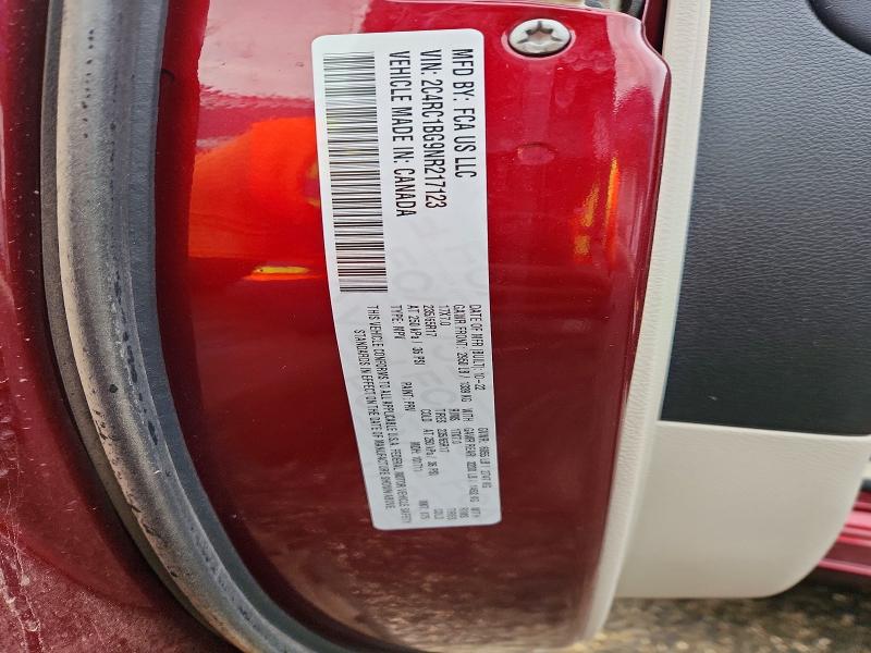 Продаж на аукціоні авто 2022 Chrysler Pacifica, vin: 2C4RC1BG9NR217123, номер лоту: 56592376