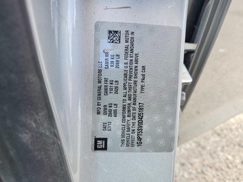 2013 Buick Verano მანქანა იყიდება აუქციონზე, vin: 1G4PT5SV0D4251817, აუქციონის ნომერი: 85604425
