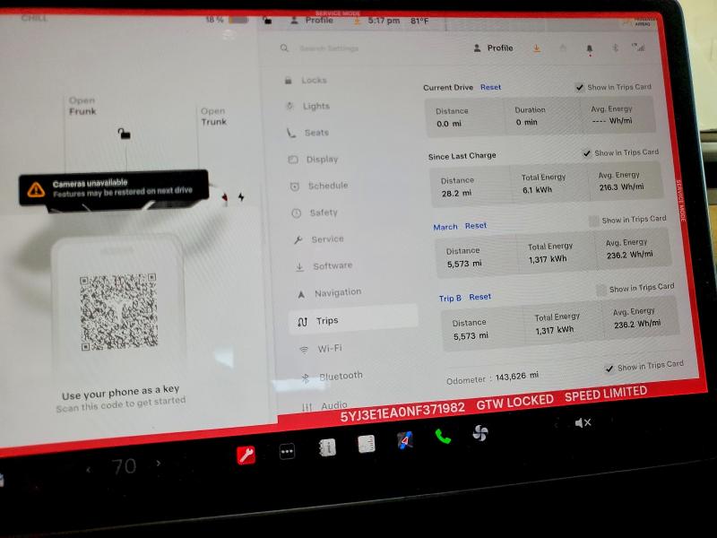 2022 Tesla Model 3 მანქანა იყიდება აუქციონზე, vin: 5YJ3E1EA0NF371982, აუქციონის ნომერი: 56357656