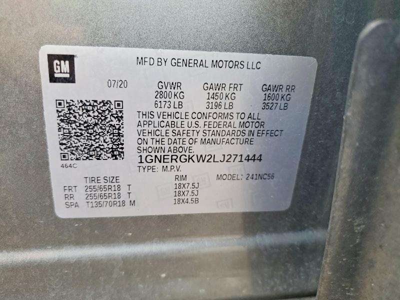 Продажа на аукционе авто 2020 Chevrolet Traverse, vin: 1GNERGKW2LJ271444, номер лота: 57513356