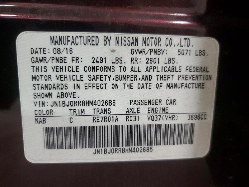 Продаж на аукціоні авто 2017 Infiniti Qx50, vin: JN1BJ0RR8HM402685, номер лоту: 56154136