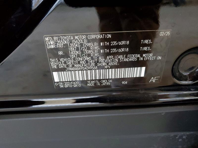 2025 Subaru Solterra მანქანა იყიდება აუქციონზე, vin: JTMABABA9SA099568, აუქციონის ნომერი: 56997436