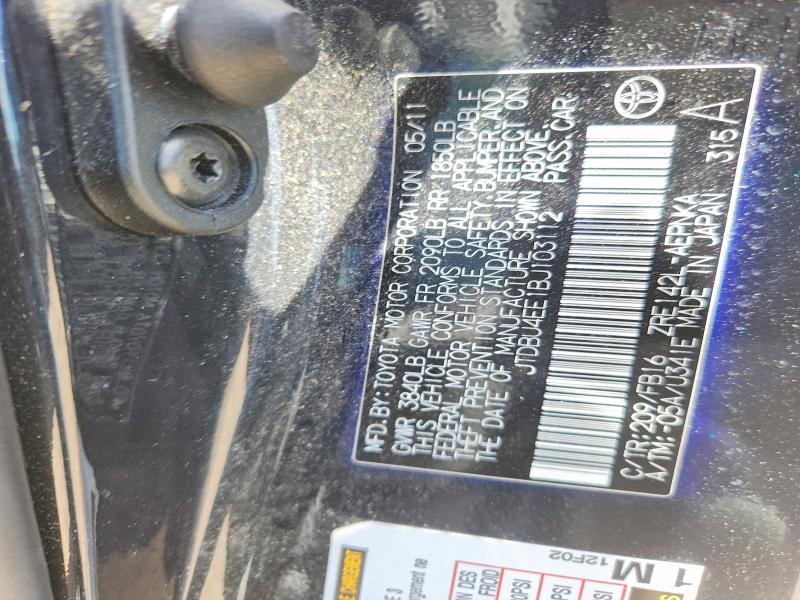 Продаж на аукціоні авто 2011 Toyota Corolla, vin: JTDBU4EE1BJ103112, номер лоту: 58399676