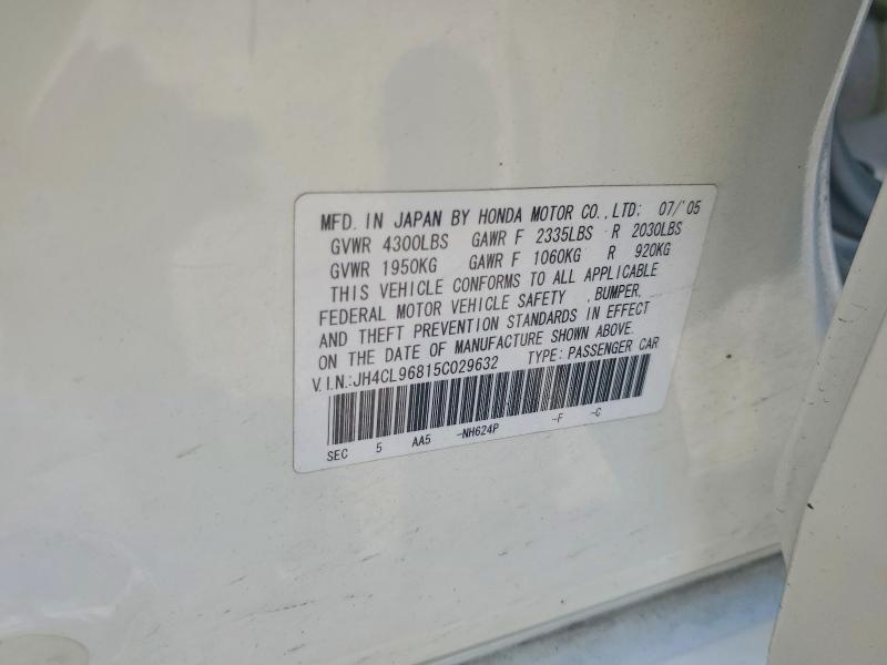 Продаж на аукціоні авто 2005 Acura Tsx, vin: JH4CL96815C029632, номер лоту: 55614146