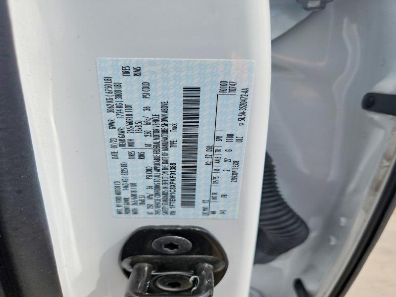 2023 Ford F150 მანქანა იყიდება აუქციონზე, vin: 1FTEW1C8XPKF01388, აუქციონის ნომერი: 58201936