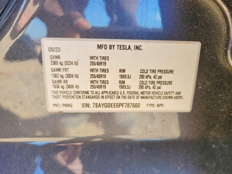 55778076 :رقم المزاد ، 7SAYGDEE6PF787660 vin ، 2023 Tesla Model Y مزاد بيع