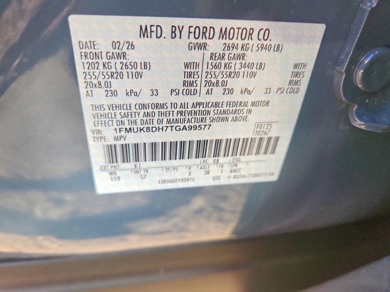Продажа на аукционе авто 2026 Ford Explorer, vin: 1FMUK8DH7TGA99577, номер лота: 59221846