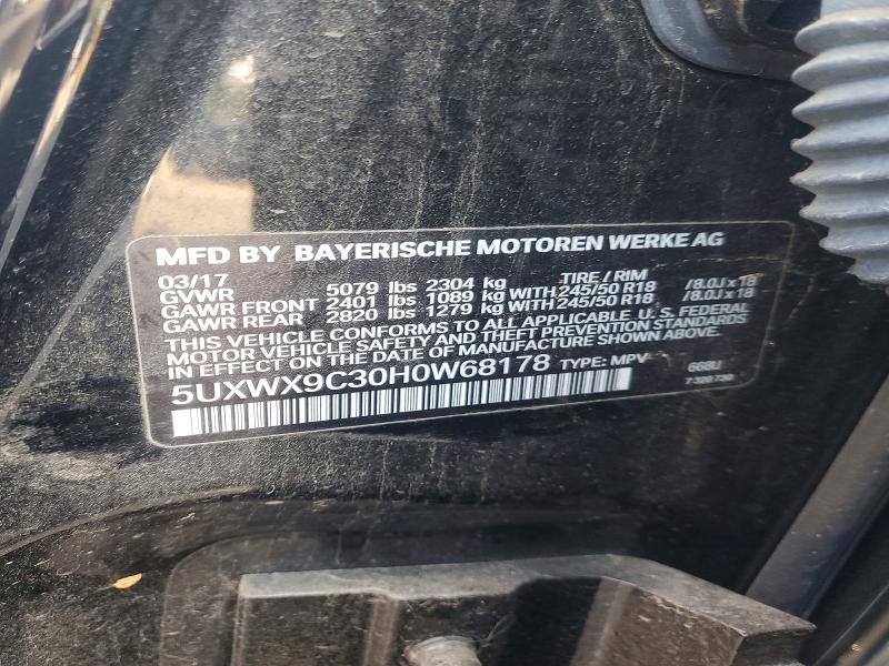Продажа на аукционе авто 2017 Bmw X3, vin: 5UXWX9C30H0W68178, номер лота: 58403526