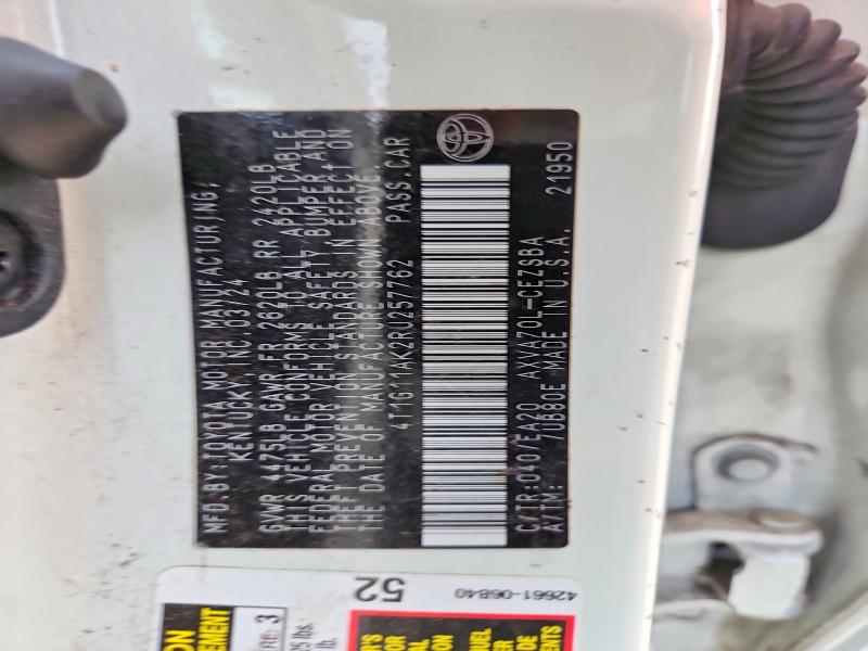 53944976 :رقم المزاد ، 4T1G11AK2RU257762 vin ، 2024 Toyota Camry مزاد بيع