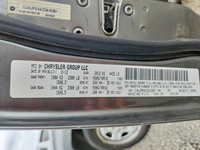 Aukcja sprzedaży 2012 Jeep Patriot, vin: 1C4NJPBAXCD610387, numer aukcji: 56092296