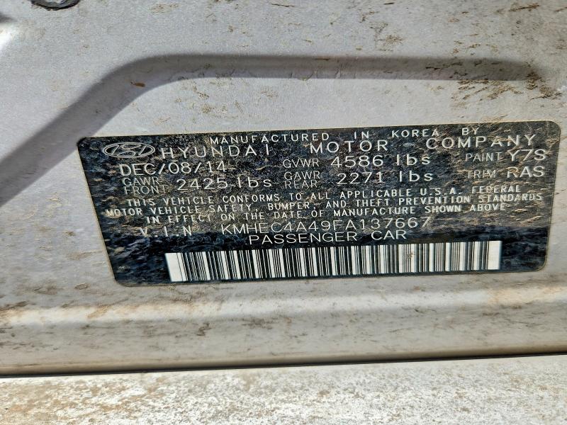 58211076 :رقم المزاد ، KMHEC4A49FA137667 vin ، 2015 Hyundai Sonata Hybrid مزاد بيع