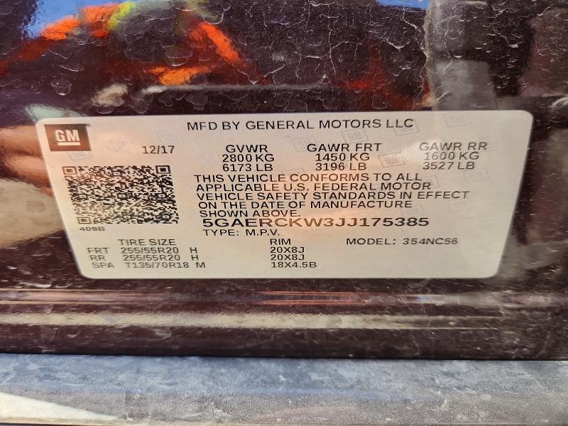 Продажа на аукционе авто 2018 Buick Enclave, vin: 5GAERCKW3JJ175385, номер лота: 55246886