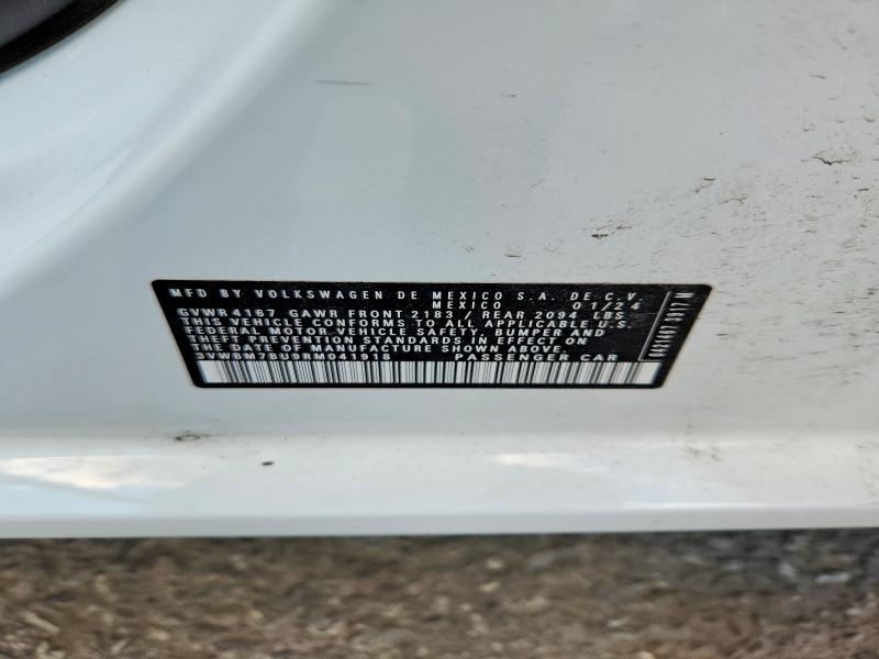 2024 Volkswagen Jetta მანქანა იყიდება აუქციონზე, vin: 3VWBM7BU9RM041918, აუქციონის ნომერი: 58994096