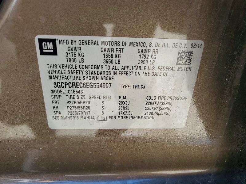 Продажа на аукционе авто 2014 Chevrolet Silverado, vin: 3GCPCREC6EG554997, номер лота: 57819306