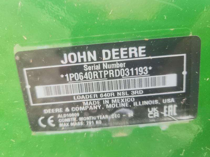 2024 John Deer Industrial Equipment მანქანა იყიდება აუქციონზე, vin: 1P0640RTPRD031193, აუქციონის ნომერი: 56127176