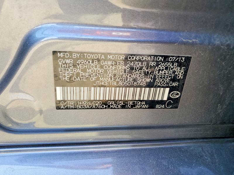 Aukcja sprzedaży 2013 Lexus Gs, vin: JTHCE1BL8D5018748, numer aukcji: 56996996