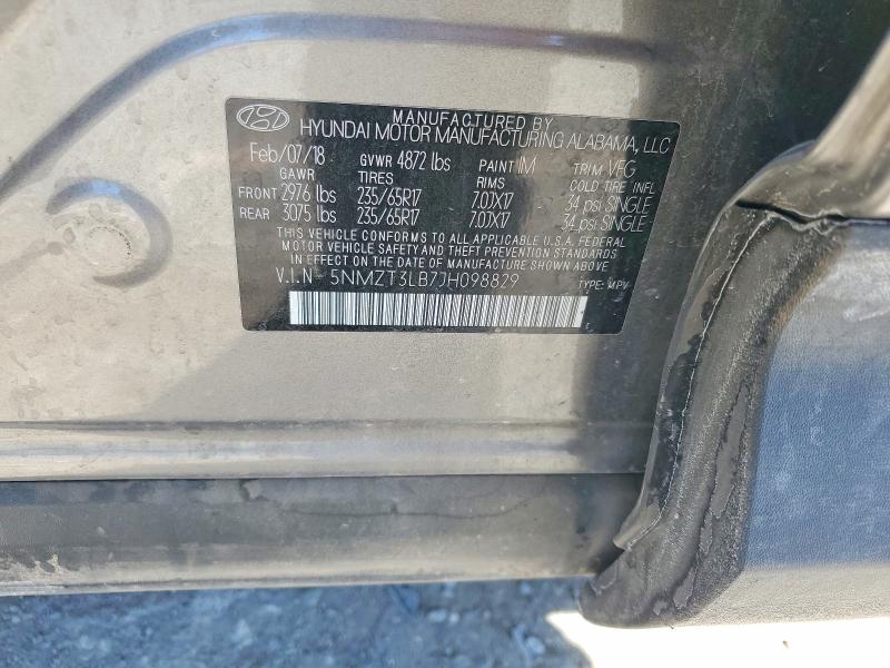 Продажа на аукционе авто 2018 Hyundai Santa Fe Sport, vin: 5NMZT3LB7JH098829, номер лота: 58574816
