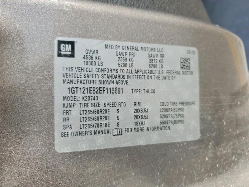 Продаж на аукціоні авто 2014 Gmc Sierra, vin: 1GT121E82EF115691, номер лоту: 57169766