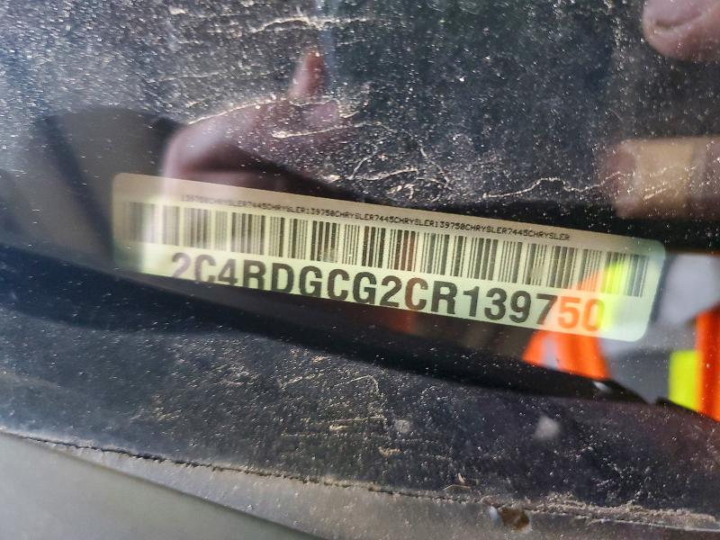 2012 Dodge Grand Caravan მანქანა იყიდება აუქციონზე, vin: 2C4RDGCG2CR139750, აუქციონის ნომერი: 59114826