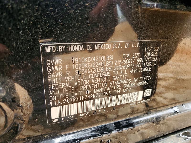 Aukcja sprzedaży 2023 Honda Hr-v, vin: 3CZRZ1H74PM721055, numer aukcji: 54768616