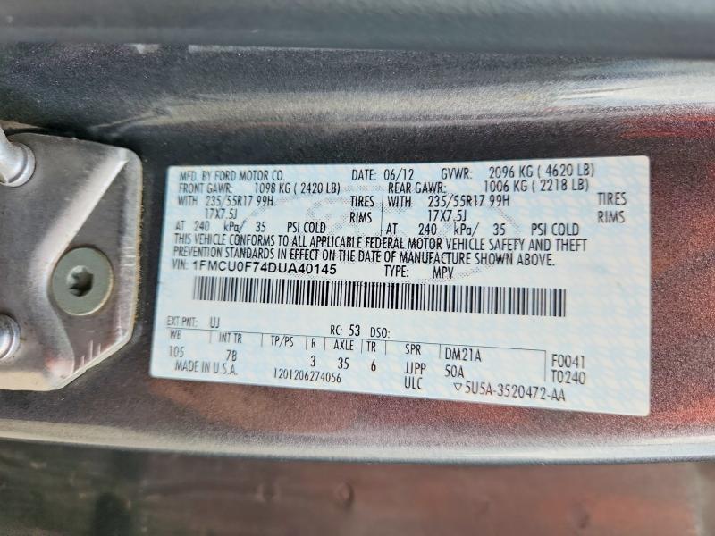 Продаж на аукціоні авто 2013 Ford Escape, vin: 1FMCU0F74DUA40145, номер лоту: 55157506
