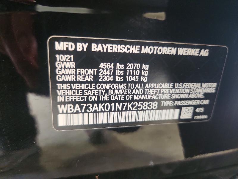 Auction sale of the 2022 Bmw 228xi, vin: WBA73AK01N7K25838, lot number: 59270776