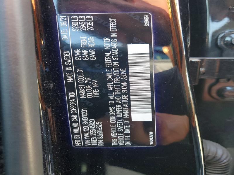 Продаж на аукціоні авто 2022 Volvo Xc60, vin: YV4L12DL8N1910231, номер лоту: 57357986