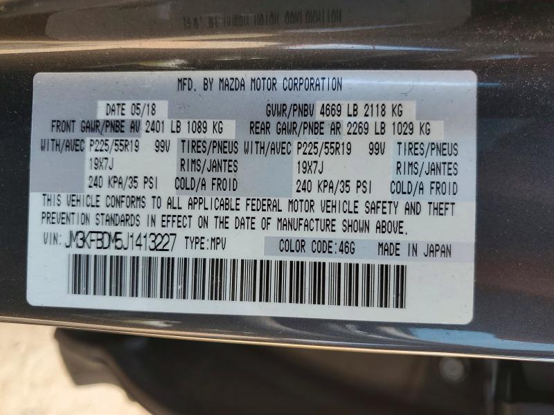 85618595 :رقم المزاد ، JM3KFBDM5J1413227 vin ، 2018 Mazda Cx5 مزاد بيع