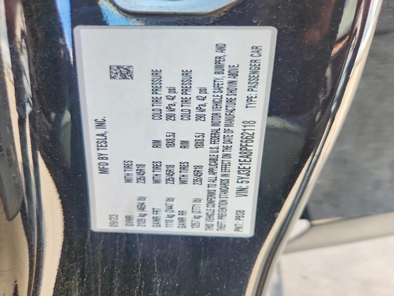 Aukcja sprzedaży 2023 Tesla Model 3, vin: 5YJ3E1EA8PF662118, numer aukcji: 56850406