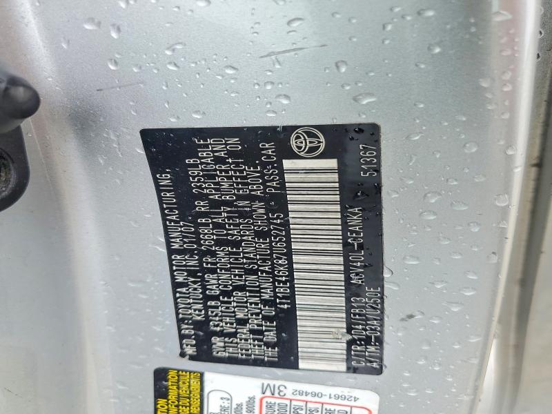 57693206 :رقم المزاد ، 4T1BE46K87U652745 vin ، 2007 Toyota Camry مزاد بيع