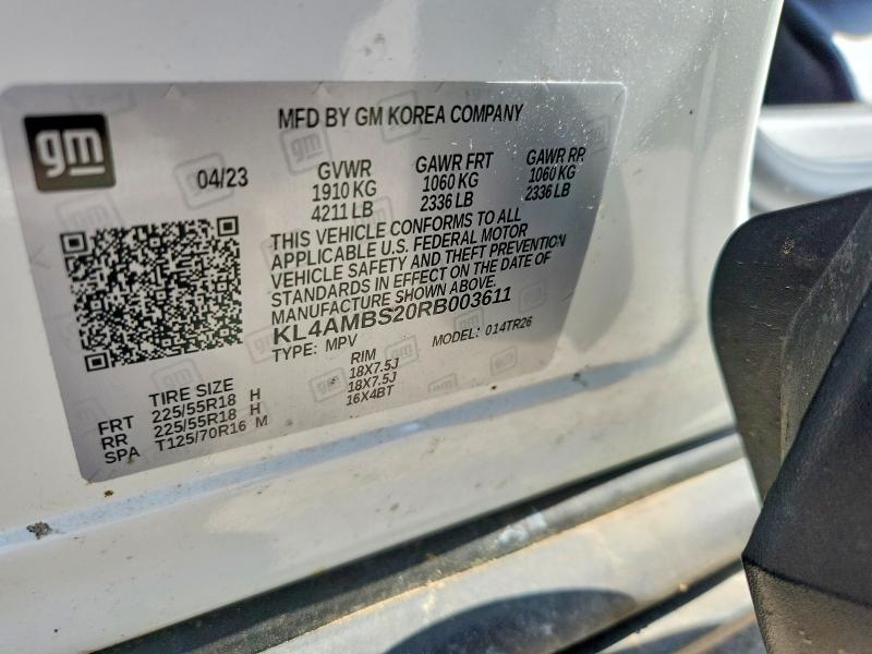 59093956 :رقم المزاد ، KL4AMBS20RB003611 vin ، 2024 Buick Encore Gx مزاد بيع