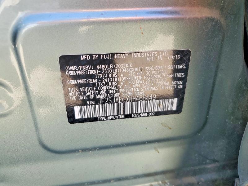 Продажа на аукционе авто 2017 Subaru Forester, vin: JF2SJAECXHH466449, номер лота: 58998546