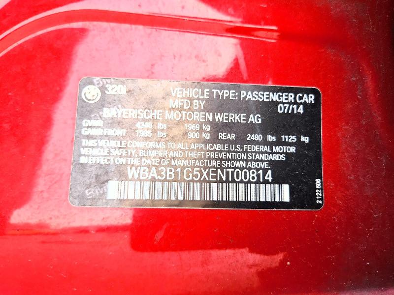 Продажа на аукционе авто 2014 Bmw 320, vin: WBA3B1G5XENT00814, номер лота: 58821136
