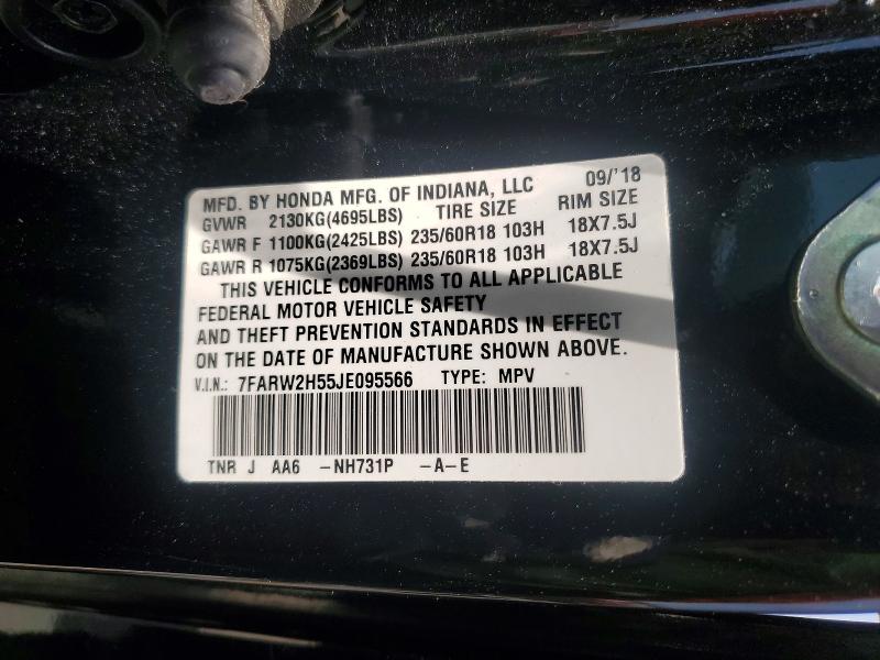 Продаж на аукціоні авто 2018 Honda Cr-v, vin: 7FARW2H55JE095566, номер лоту: 58789936