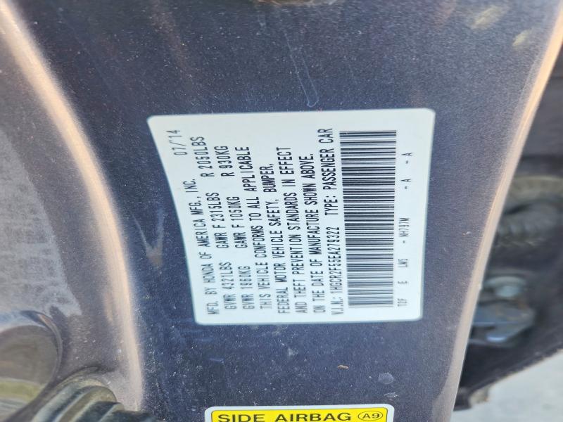 Auction sale of the 2014 Honda Accord, vin: 1HGCR2F55EA279322, lot number: 56736006