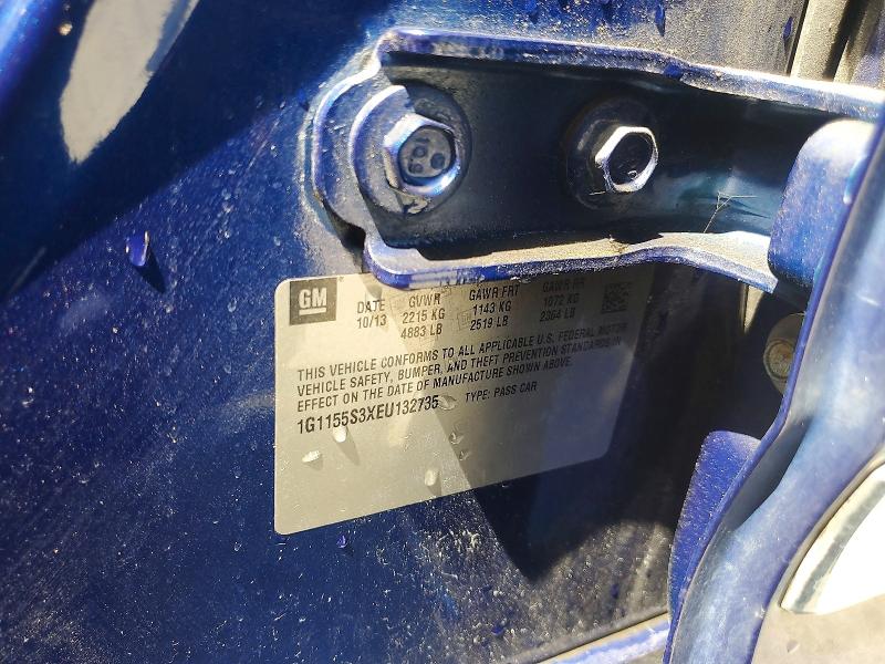 55752396 :رقم المزاد ، 1G1155S3XEU132735 vin ، 2014 Chevrolet Impala مزاد بيع