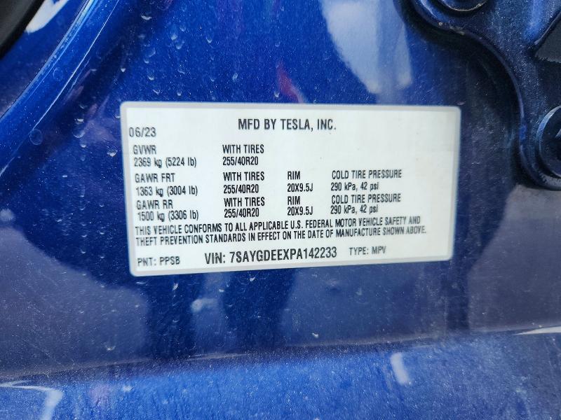 Продажа на аукционе авто 2023 Tesla Model Y, vin: 7SAYGDEEXPA142233, номер лота: 59082756