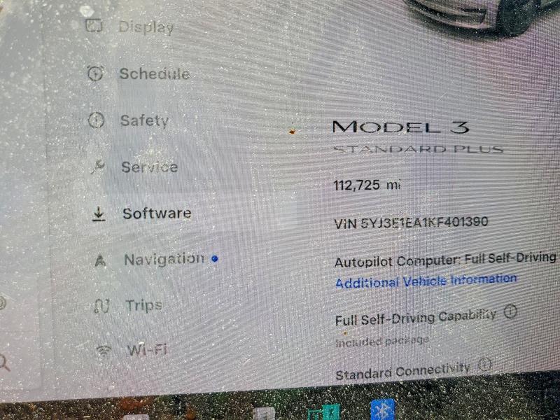 58168646 :رقم المزاد ، 5YJ3E1EA1KF401390 vin ، 2019 Tesla Model 3 مزاد بيع