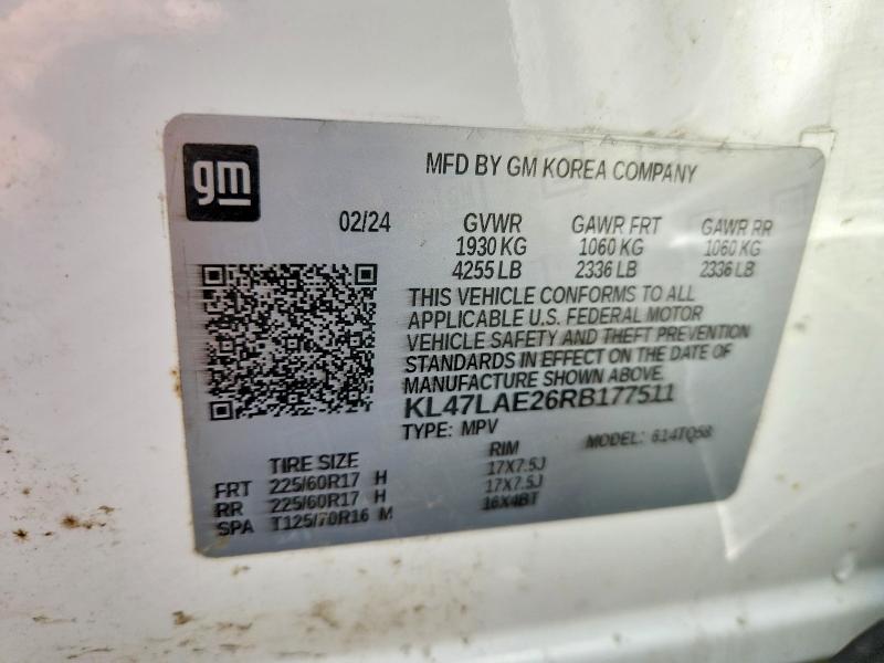 Aukcja sprzedaży 2024 Buick Envista, vin: KL47LAE26RB177511, numer aukcji: 57138606
