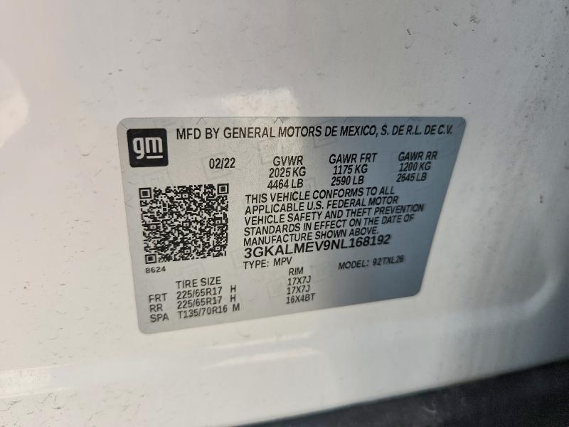 Продаж на аукціоні авто 2022 Gmc Terrain, vin: 3GKALMEV9NL168192, номер лоту: 58835166