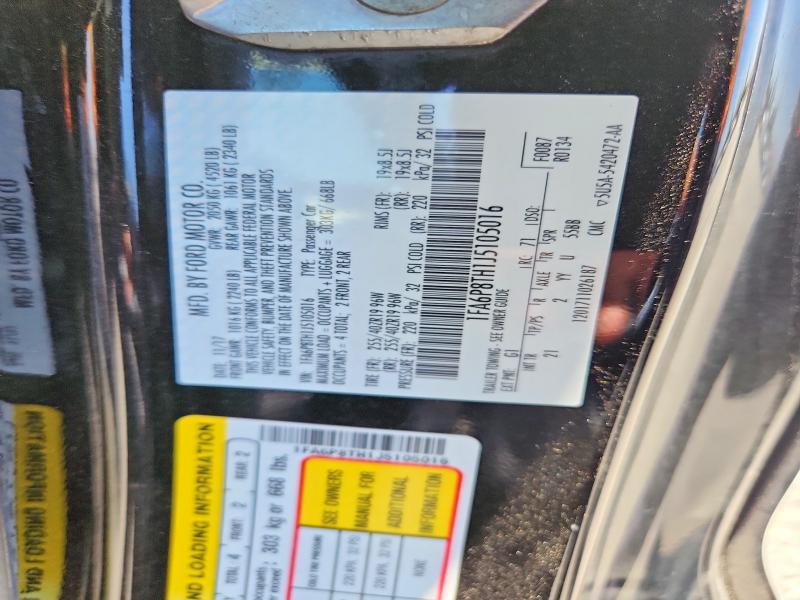 57089076 :رقم المزاد ، 1FA6P8TH1J5105016 vin ، 2018 Ford Mustang مزاد بيع