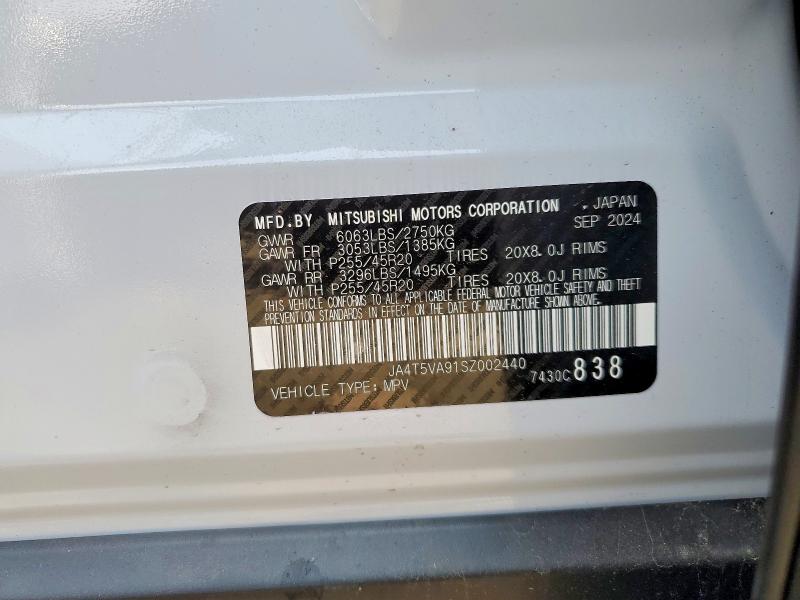2025 Mitsubishi Outlander მანქანა იყიდება აუქციონზე, vin: JA4T5VA91SZ002440, აუქციონის ნომერი: 58624186