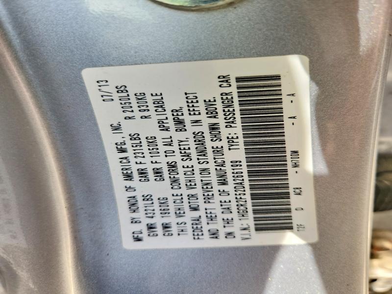 Продаж на аукціоні авто 2013 Honda Accord, vin: 1HGCR2F52DA266199, номер лоту: 54912256